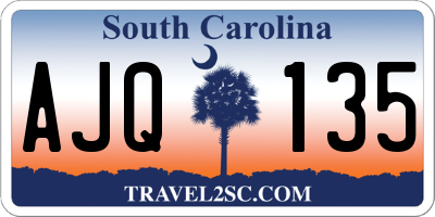 SC license plate AJQ135