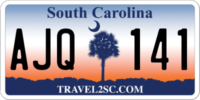 SC license plate AJQ141