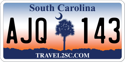 SC license plate AJQ143