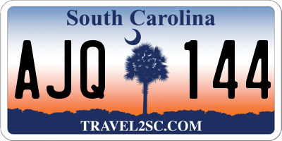 SC license plate AJQ144