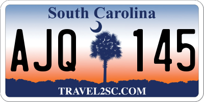SC license plate AJQ145