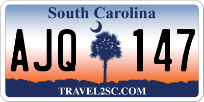 SC license plate AJQ147