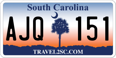 SC license plate AJQ151