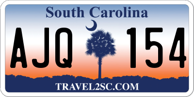 SC license plate AJQ154