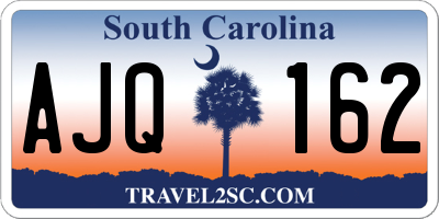 SC license plate AJQ162