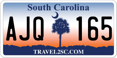 SC license plate AJQ165