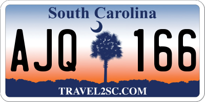 SC license plate AJQ166