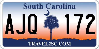 SC license plate AJQ172