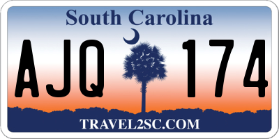 SC license plate AJQ174