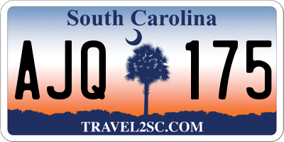 SC license plate AJQ175