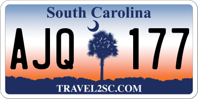 SC license plate AJQ177