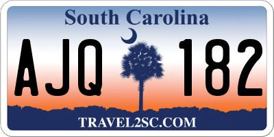 SC license plate AJQ182