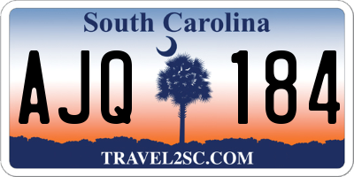 SC license plate AJQ184