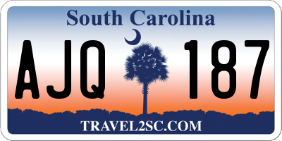 SC license plate AJQ187
