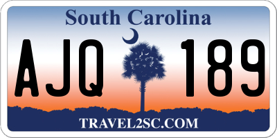 SC license plate AJQ189