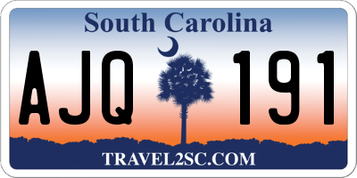 SC license plate AJQ191