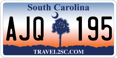 SC license plate AJQ195