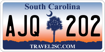 SC license plate AJQ202