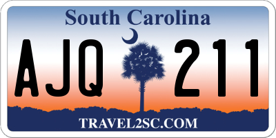 SC license plate AJQ211