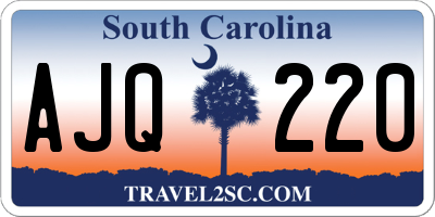 SC license plate AJQ220