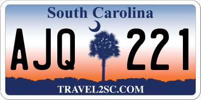 SC license plate AJQ221