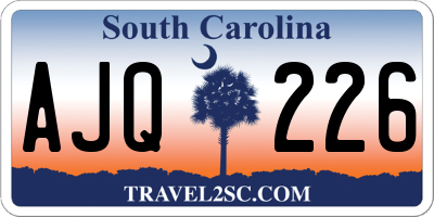 SC license plate AJQ226