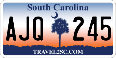 SC license plate AJQ245
