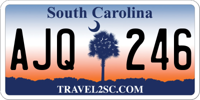 SC license plate AJQ246