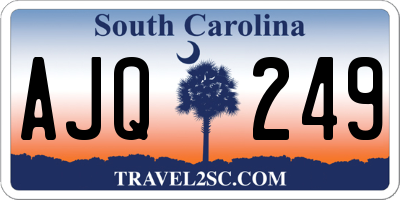 SC license plate AJQ249