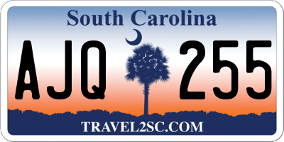 SC license plate AJQ255