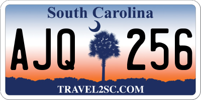 SC license plate AJQ256