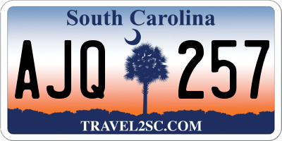 SC license plate AJQ257