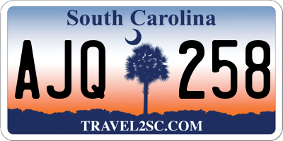 SC license plate AJQ258