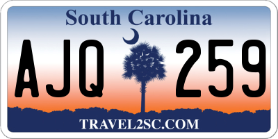 SC license plate AJQ259