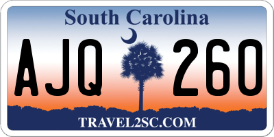 SC license plate AJQ260