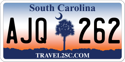 SC license plate AJQ262