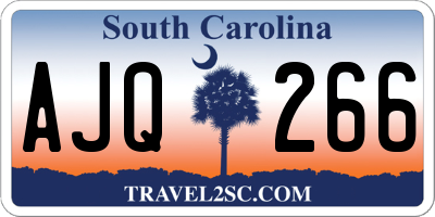 SC license plate AJQ266