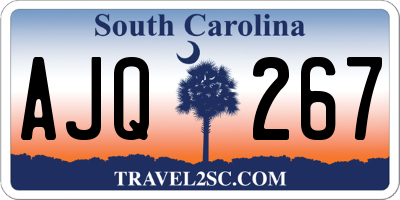 SC license plate AJQ267