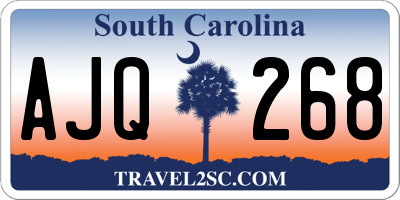 SC license plate AJQ268