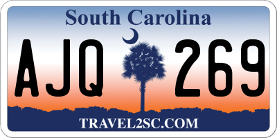SC license plate AJQ269