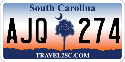 SC license plate AJQ274