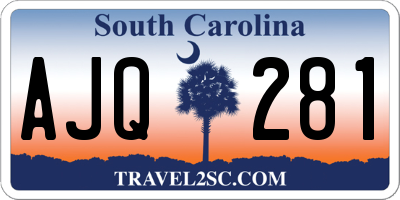 SC license plate AJQ281