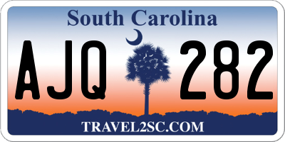 SC license plate AJQ282