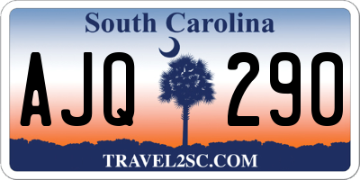 SC license plate AJQ290