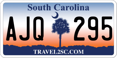 SC license plate AJQ295