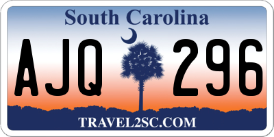 SC license plate AJQ296