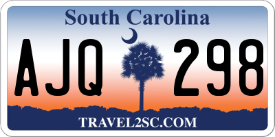 SC license plate AJQ298