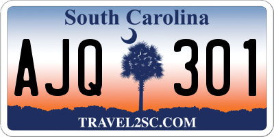 SC license plate AJQ301