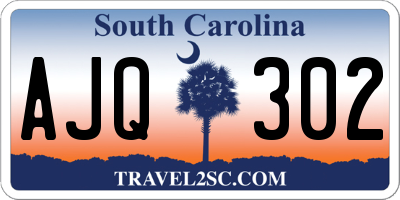SC license plate AJQ302