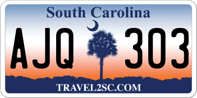 SC license plate AJQ303